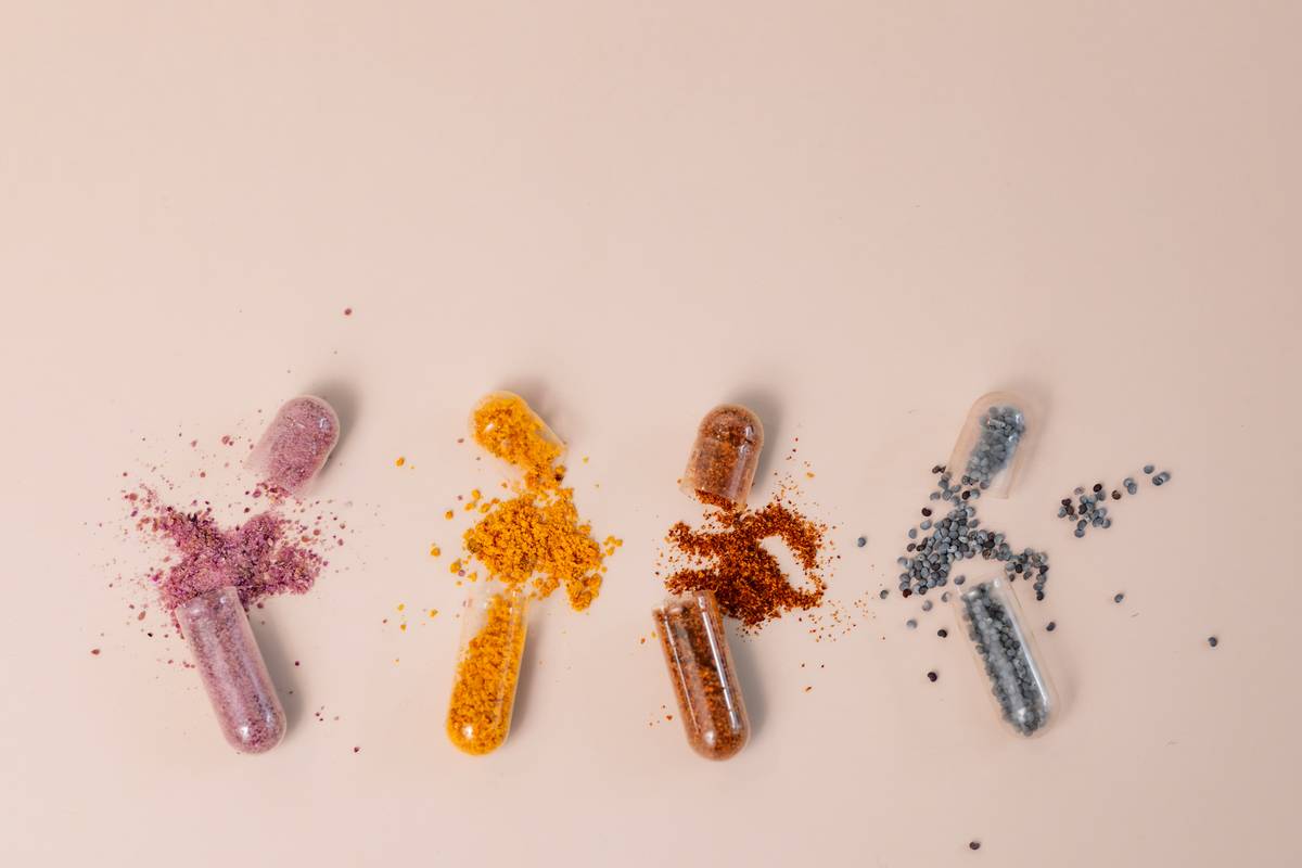 Common types of lactobacillus probiotics shown in lab vials with strain labels